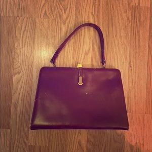 Abraham & Straus vintage Burgundy handbag Like 1950-60’s Great shape for age old